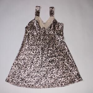 Secrets Soft Pink Mini Dress With Grayish Brown Floral Print